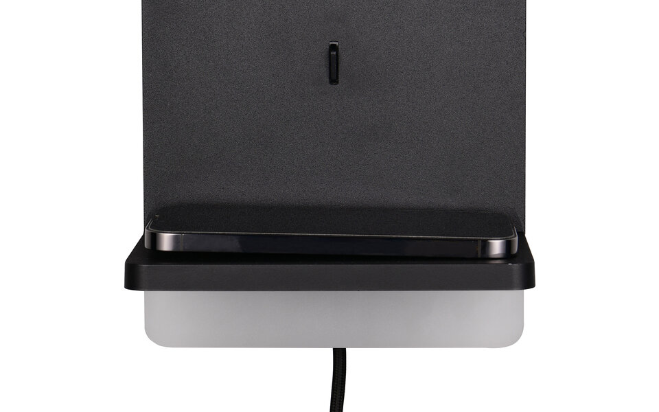 HLW LED LED Wandlamp Dimbaar in Mat Zwart met Warm Wit Licht 2700K–3000K en Laadstation HLW LED LED Wandlamp Dimbaar in Mat Zwart met Warm Wit Licht 2700K–3000K en Laadstation