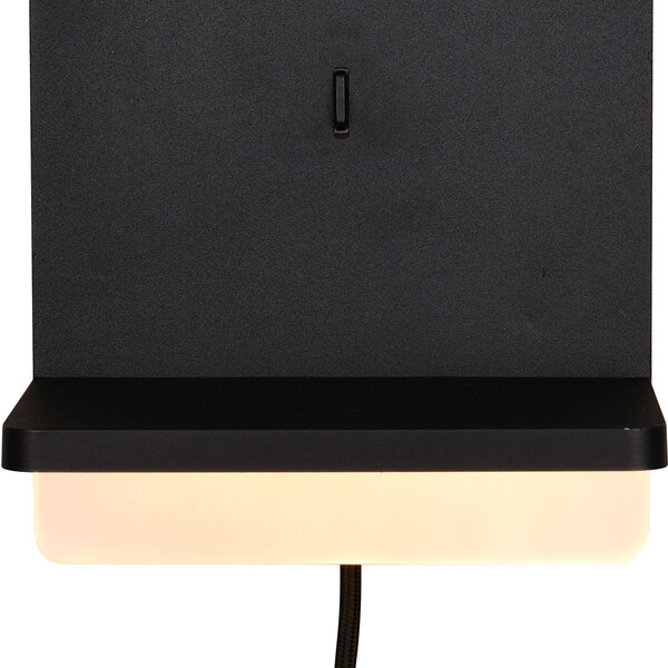 HLW LED LED Wandlamp Dimbaar in Mat Zwart met Warm Wit Licht 2700K–3000K en Laadstation HLW LED LED Wandlamp Dimbaar in Mat Zwart met Warm Wit Licht 2700K–3000K en Laadstation