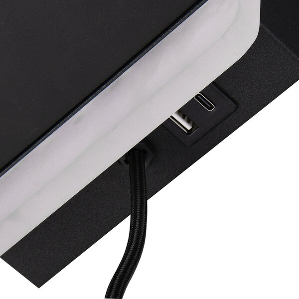 HLW LED LED Wandlamp Dimbaar in Mat Zwart met Warm Wit Licht 2700K–3000K en Laadstation HLW LED LED Wandlamp Dimbaar in Mat Zwart met Warm Wit Licht 2700K–3000K en Laadstation