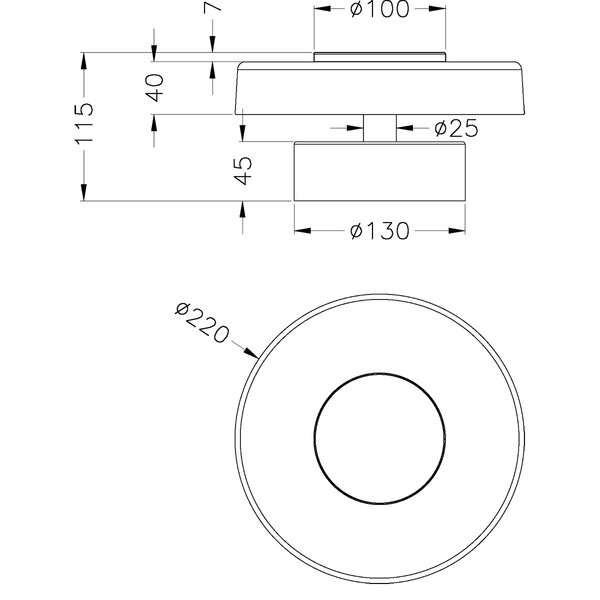 HLW LED Dimbare LED Wandlamp 10W - Warm Wit 2700K–3000K - Mat Zwarte Metalen Vloerlamp