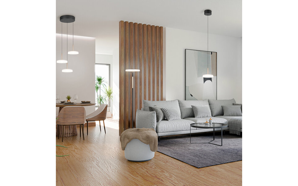 HLW LED LED Wall Lamp 10W - Dimmable, Warm White 3000K - Metal Coffee Floor Lamp