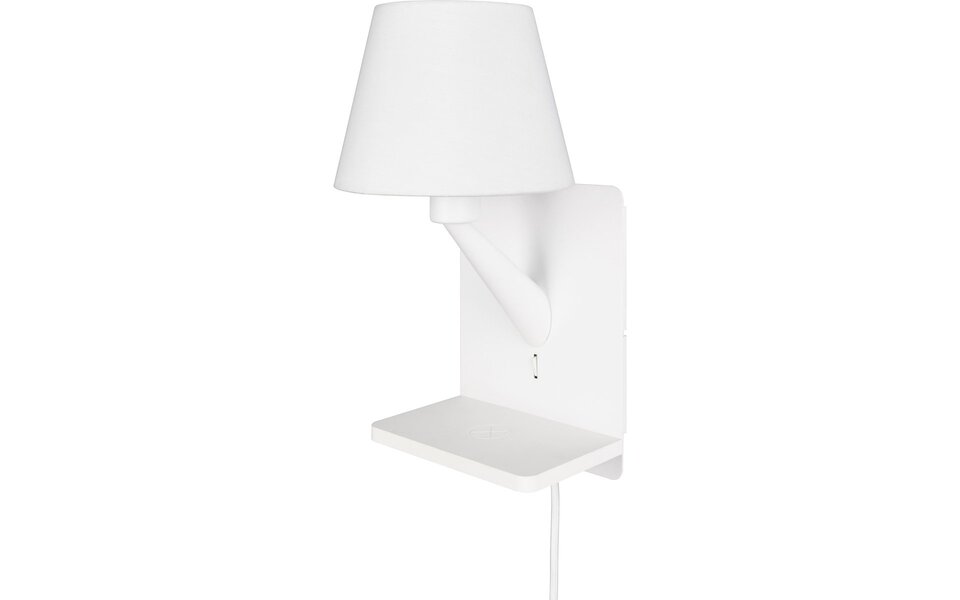 HLW LED LED Wall Lamp Matte White - Metal Floor Lamp with IP20, Charging Station, and E14 Fitting HLW LED LED Wall Lamp Matte White - Metal Floor Lamp with IP20, Charging Station, and E14 Fitting