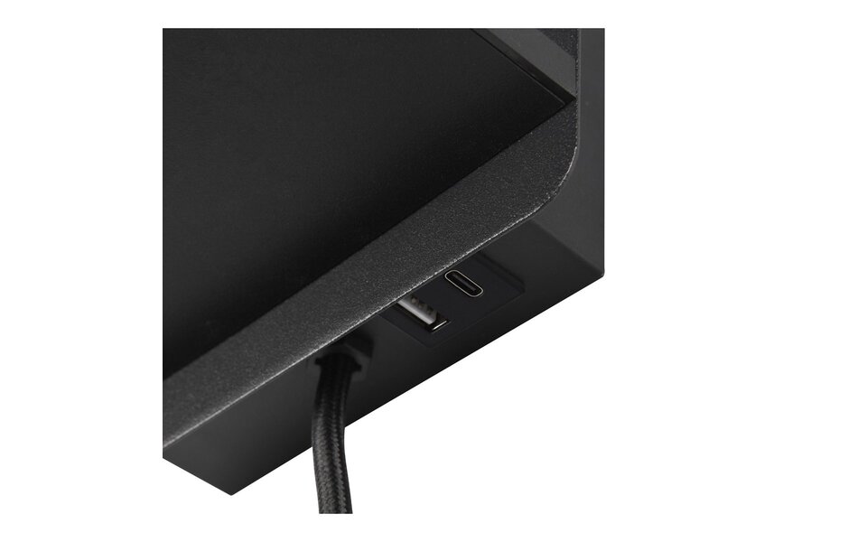 HLW LED LED Wandlamp Trion Rahat met inductief laadstation - Mat Zwarte metalen vloerlamp, IP20