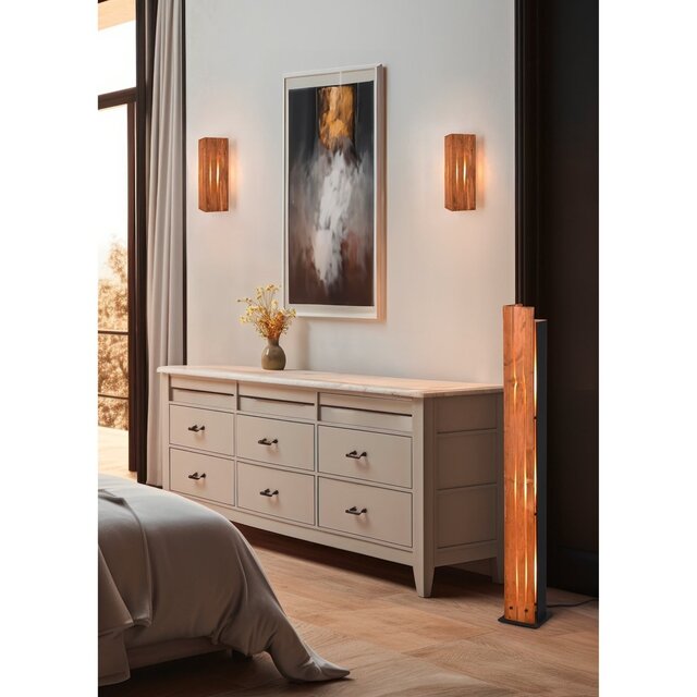 Moderne bruine LED wandlamp met metalen en houten elementen, E14 fitting, 10W vermogen, IP20 bescherming Moderne bruine LED wandlamp met metalen en houten elementen, E14 fitting, 10W vermogen, IP20 bescherming