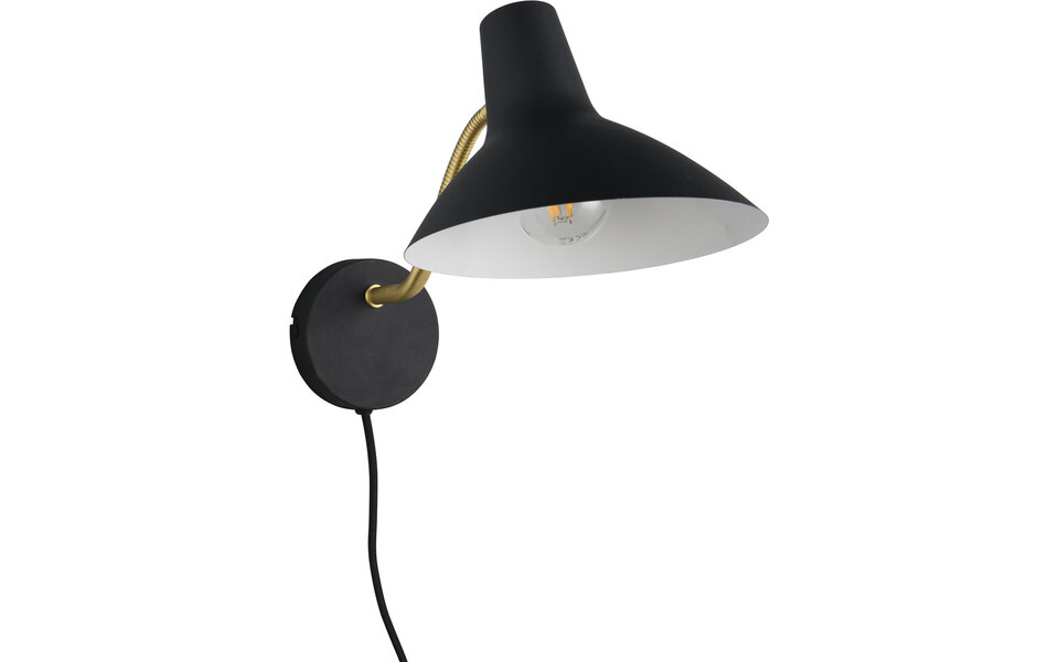 HLW LED LED Wandlamp Zwart/Goud - Metalen Vloerlamp & LED Vloerlamp IP20 Trion Fellar