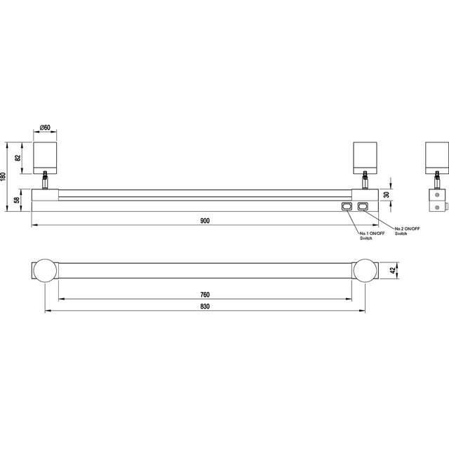 HLW LED Modern LED Wall Lamp Trion Rucola XL - 9W, Metal Floor Lamp Style, GU10 Fitting & Adjustable Color