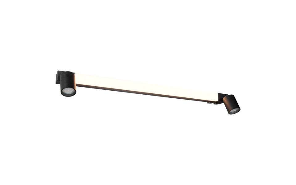 HLW LED LED Wandlamp Mat Zwart - 9W LED & GU10 Fitting - Stijlvolle Metalen Vloerlamp