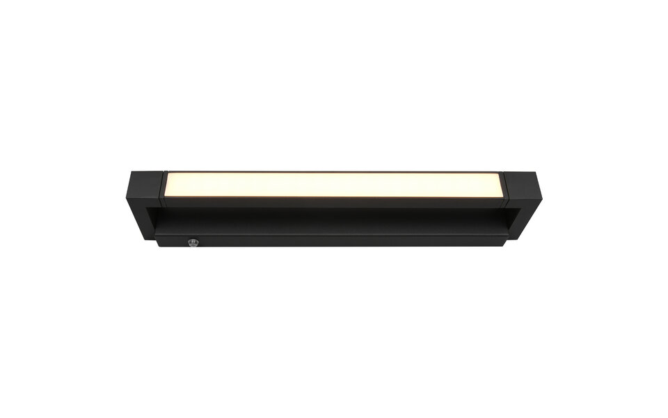 HLW LED LED Wandlamp Fabio 9W - Mat Zwarte Wandverlichting met Touchdimmer & Aanpasbare Kleur