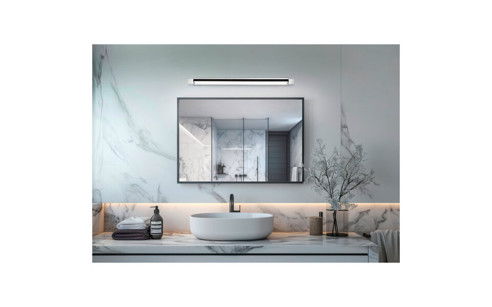 HLW LED LED Wandlamp - 15.5W LED lamp met touchdimmer, aanpasbare kleur en chroom design