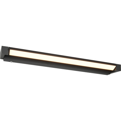 LED Wandlamp Mat Zwart met 15.5W, Touchdimmer & Aanpasbare Kleur - LED Vloerlamp