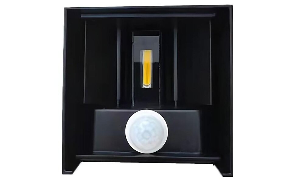 Velvalux LED Wandlamp met Sensor - Waterdicht IP65 - Instelbare Stralingshoek - Warm Wit 2700K–3000K - 6W LED - Zwart & Wit