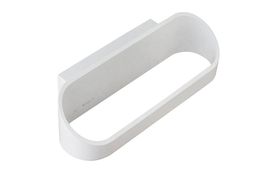 HLW LED LED Wandlamp 6W - Neutraal Wit 4000K, Mat Wit Aluminium, Ovaal Design