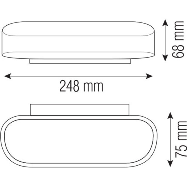 HLW LED LED Wandlamp 6W - Neutraal Wit 4000K, Mat Wit Aluminium, Ovaal Design