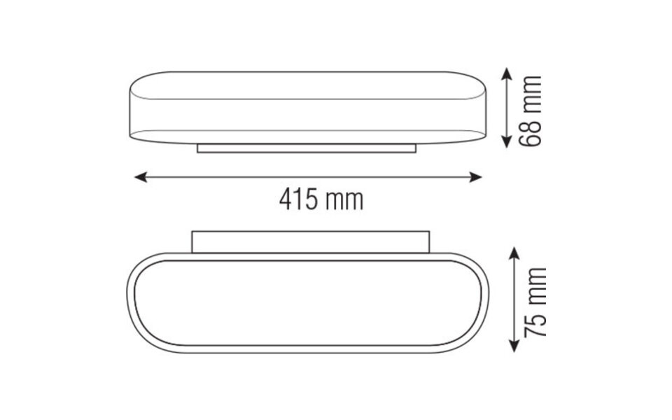 HLW LED Moderne LED Wandlamp 12W - Neutraal Wit 4000K, Ovaal, Mat Wit Aluminium