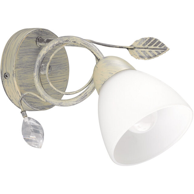 Antiek grijze LED wandlamp van aluminium met E27 fitting en maximaal 40W vermogen in neutraal wit licht Antiek grijze LED wandlamp van aluminium met E27 fitting en maximaal 40W vermogen in neutraal wit licht