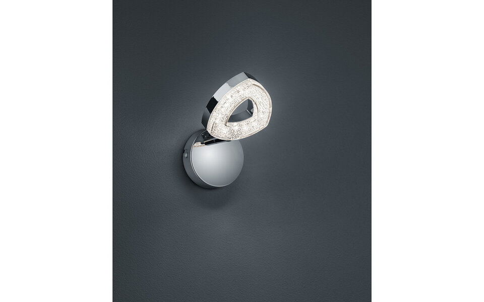 HLW LED LED Wall Spotlight - Matte Chrome Aluminum - 4W LED Spotlight Warm White 2700K–3000K
