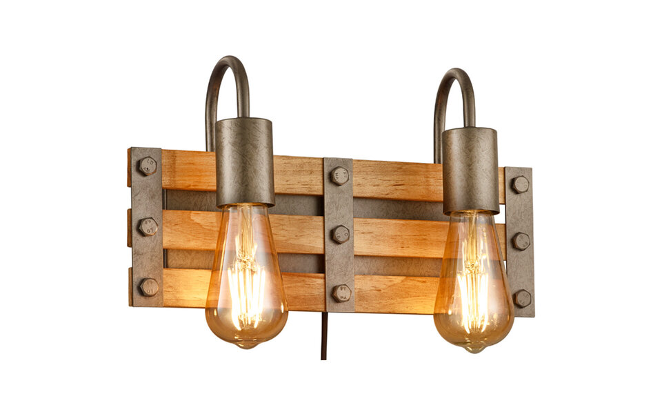 HLW LED LED Wandlamp Trion Khon - 2-lichts Mat Nikkel Aluminium met Beam Angle Verstelbaar