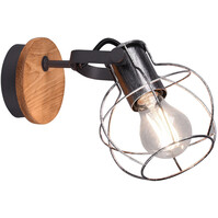 LED wall lamp | Up to 28W | E27 | 1-light | Round | Matte Silver