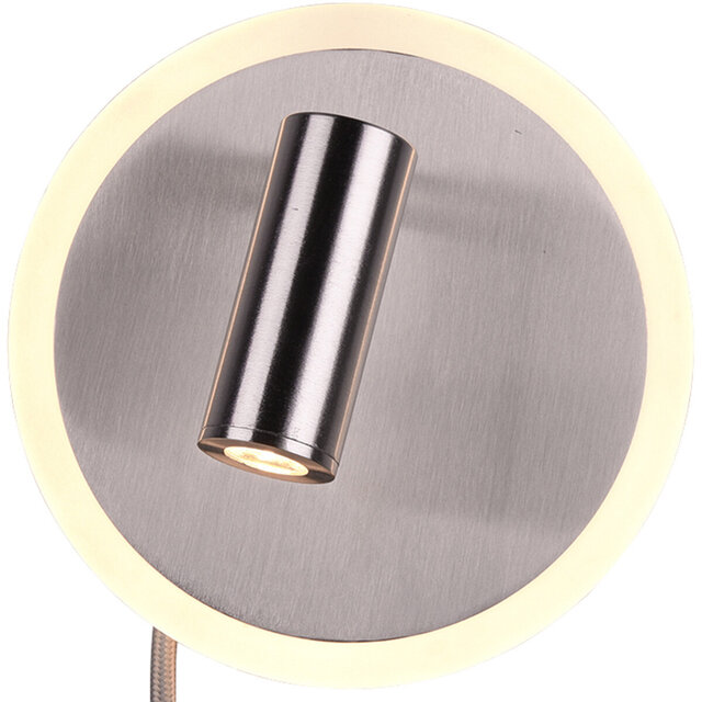 HLW LED LED Wall Lamp Trion Jodan - 7W LED, Warm White 2700K–3000K, Matte Nickel