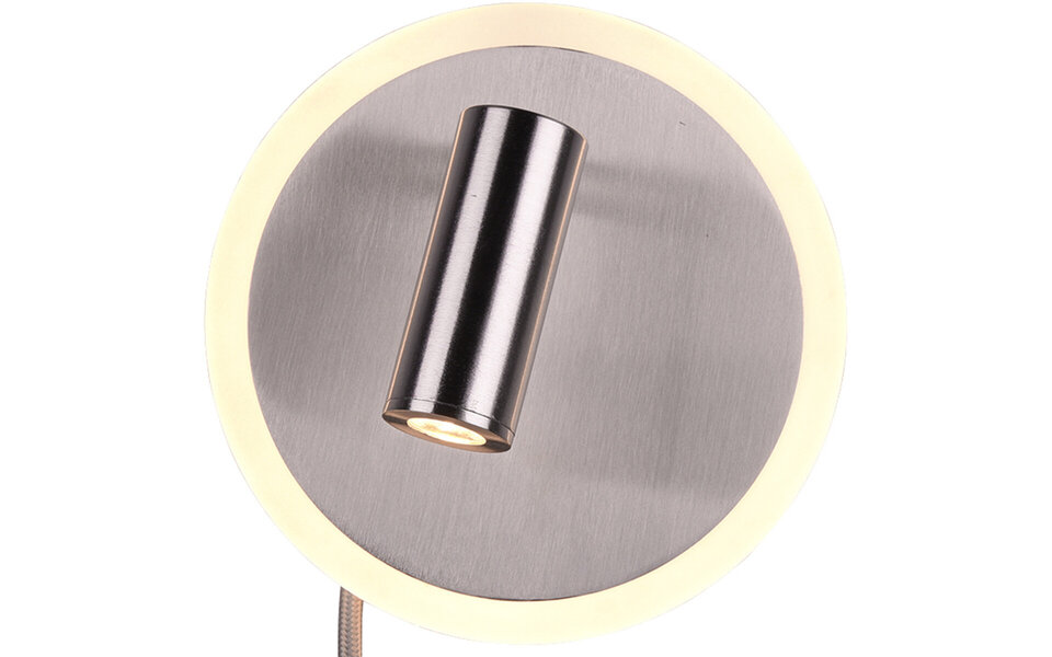 HLW LED LED Wall Lamp Trion Jodan - 7W LED, Warm White 2700K–3000K, Matte Nickel