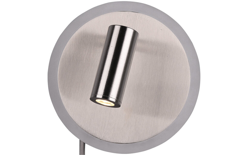 HLW LED LED Wandlamp Trion Jodan - 7W LED, Warm Wit 2700K–3000K, Mat Nikkel