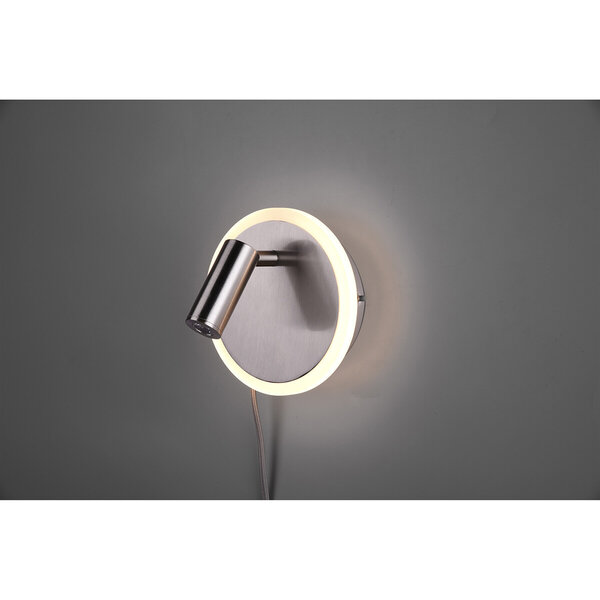 HLW LED LED Wandlamp Trion Jodan - 7W LED, Warm Wit 2700K–3000K, Mat Nikkel HLW LED LED Wandlamp Trion Jodan - 7W LED, Warm Wit 2700K–3000K, Mat Nikkel