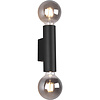 LED wandlamp | 2x40W | E27 | Up & Down | Rond | Mat Zwart LED wandlamp | 2x40W | E27 | Up & Down | Rond | Mat Zwart