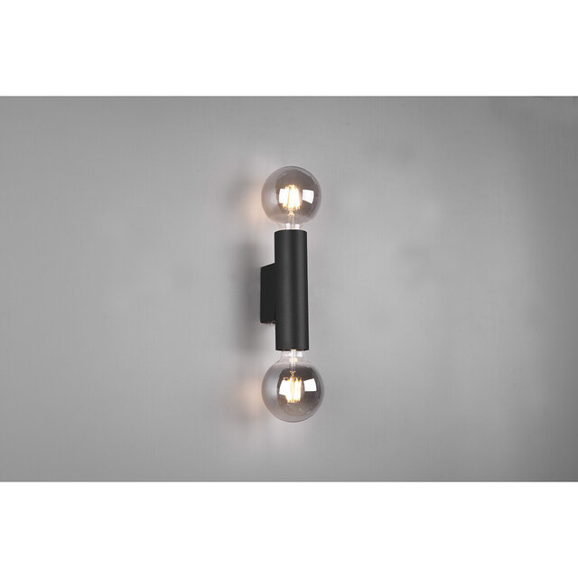HLW LED LED Wall Lamp & Floor Lamp Matte Black - Trion Vundon Up & Down, 2-light, E27 Fitting