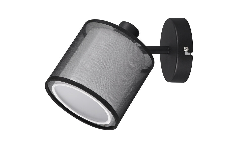 HLW LED LED Wandspot Mat Zwart - Aluminium LED Spot met Rookkleur Lichtvenster