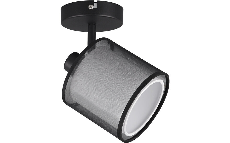 HLW LED LED Wall Spotlight Matte Black - Aluminum LED Spotlight with Smoke-Colored Light Window
