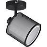 HLW LED LED Wall Spotlight Matte Black - Aluminum LED Spotlight with Smoke-Colored Light Window