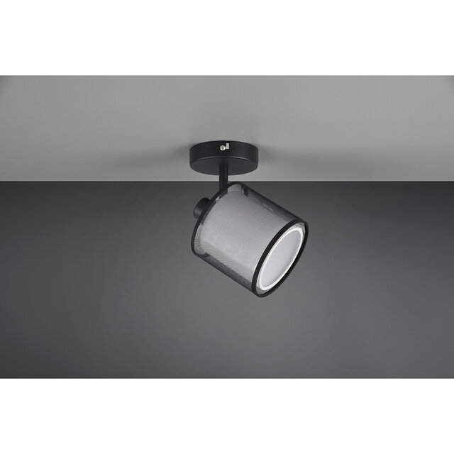 HLW LED LED Wall Spotlight Matte Black - Aluminum LED Spotlight with Smoke-Colored Light Window