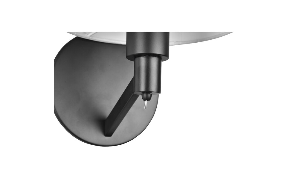 HLW LED Trion Cindy LED Wandlamp - Mat Zwarte Wandverlichting met E27 Fitting, Aluminium