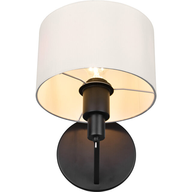 HLW LED Trion Cindy LED Wandlamp - Mat Zwarte Wandverlichting met E27 Fitting, Aluminium