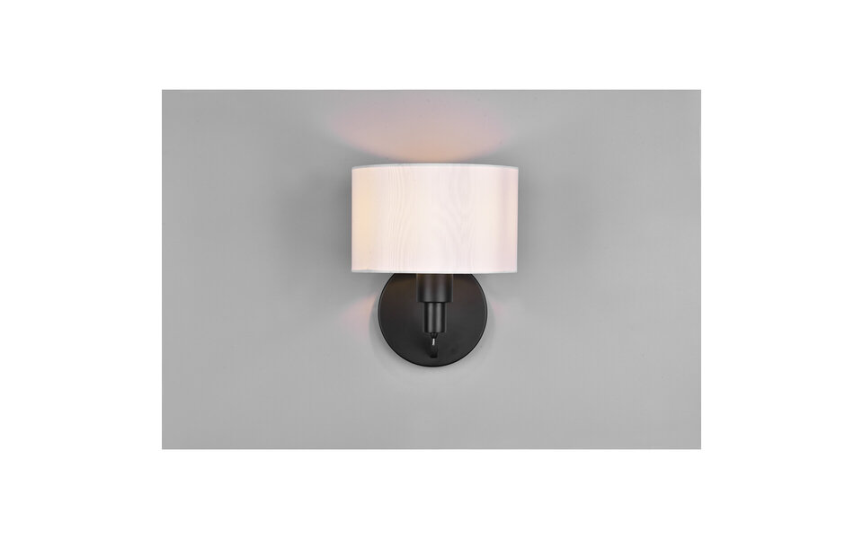 HLW LED Trion Cindy LED Wall Lamp - Matte Black Wall Lighting with E27 Fitting, Aluminum