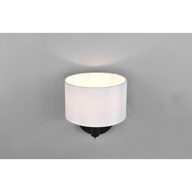 HLW LED Trion Cindy LED Wandlamp - Mat Zwarte Wandverlichting met E27 Fitting, Aluminium