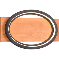 LED wandlamp | 16W | Warm wit 2700–3000K | Mat zwart | Dimbaar