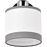 Moderne chroomkleurige LED wandlamp met E27 fitting en ingebouwde schakelaar tot 10W vermogen