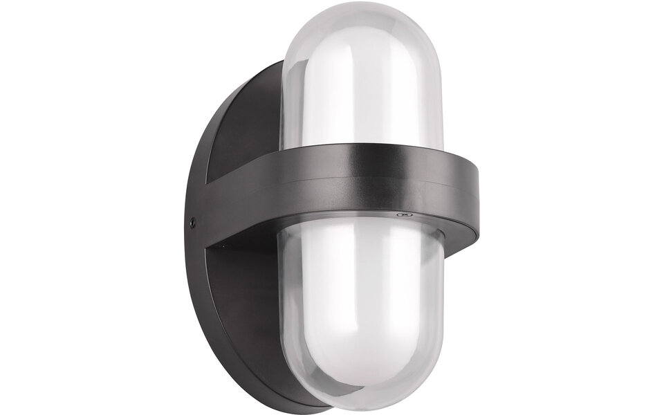 HLW LED LED Wandlamp Mat Zwart met Warm Wit 3000K, 3.5W LED & Dubbele Lichtpunten HLW LED LED Wandlamp Mat Zwart met Warm Wit 3000K, 3.5W LED & Dubbele Lichtpunten