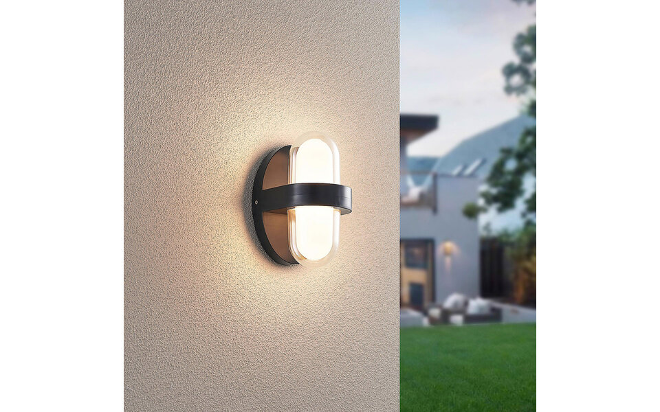 HLW LED LED Wandlamp Mat Zwart met Warm Wit 3000K, 3.5W LED & Dubbele Lichtpunten HLW LED LED Wandlamp Mat Zwart met Warm Wit 3000K, 3.5W LED & Dubbele Lichtpunten