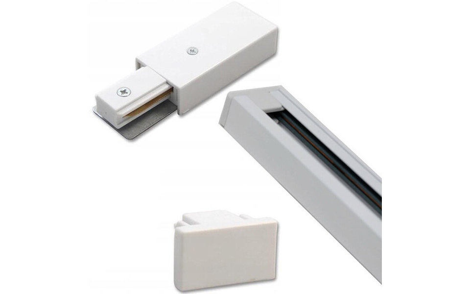 HLW LED 1-phase surface-mounted voltage rail, white, 1 m – Perfect for LED lamp & white floor lamp