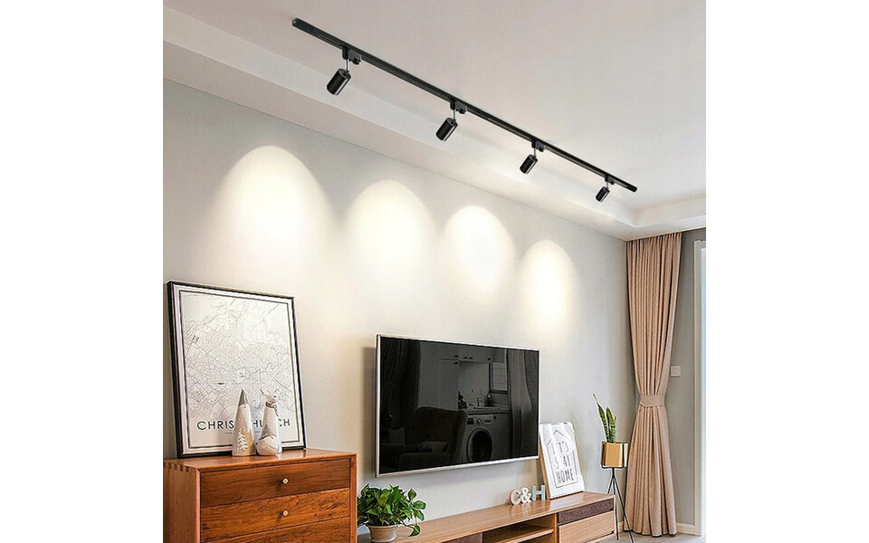 HLW LED 1-phase surface-mounted voltage rail, white, 1 m – Perfect for LED lamp & white floor lamp