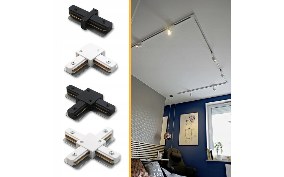 HLW LED 1-phase surface-mounted voltage rail, white, 1 m – Perfect for LED lamp & white floor lamp