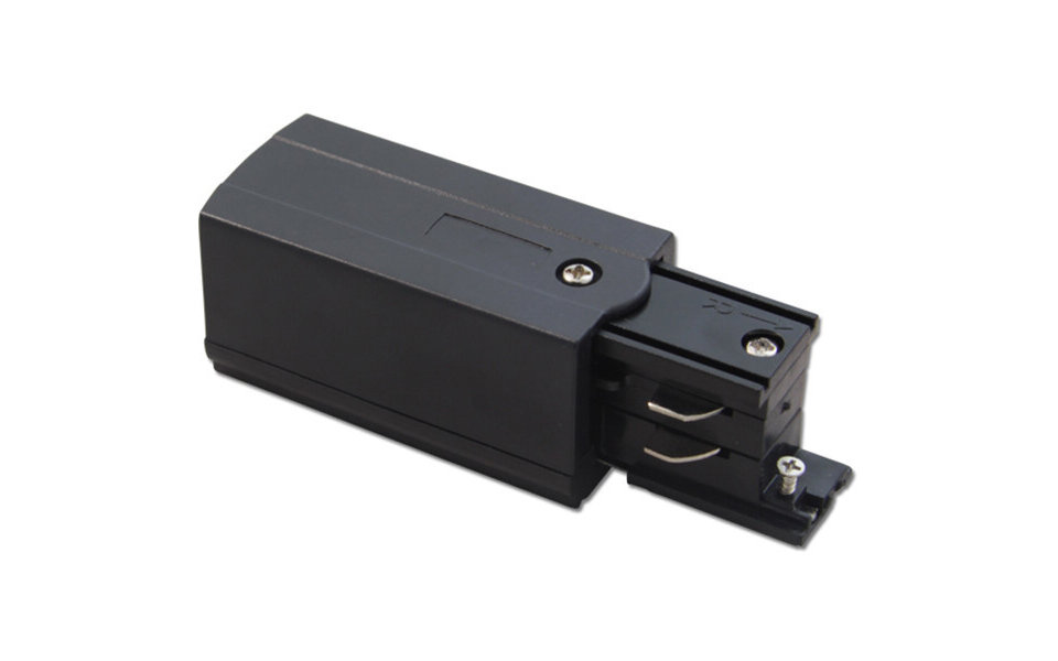 HLW LED Prixa 3-Phase Black Power Rail 1 Meter - Aluminum for LED Lamp & Surface-Mounted LED Downlight