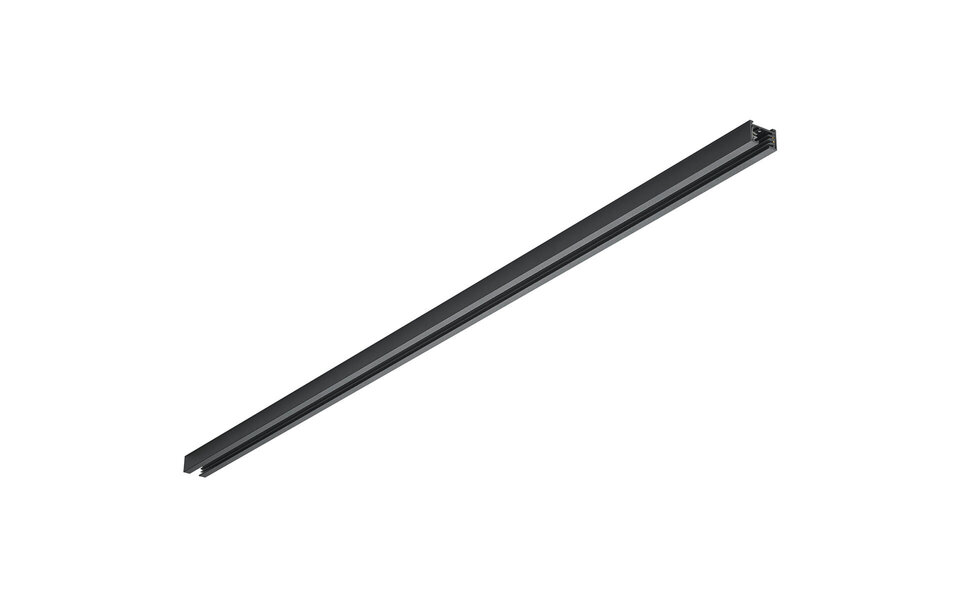 HLW LED Trion Dual Voltage Rail - 2 Phase Surface Mounted - Black Aluminum Rail 1m