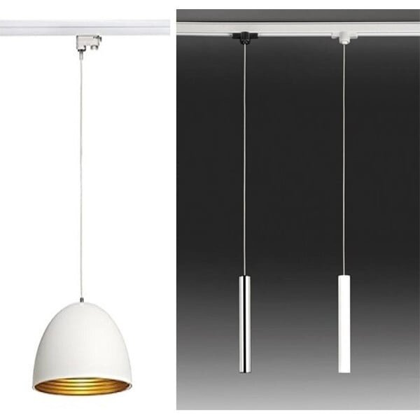 HLW LED Spanningsrail Connector Hanglamp - Prixa - 1 Fase - Zwart LED lamp & Zwarte Vloerlamp HLW LED Spanningsrail Connector Hanglamp - Prixa - 1 Fase - Zwart LED lamp & Zwarte Vloerlamp