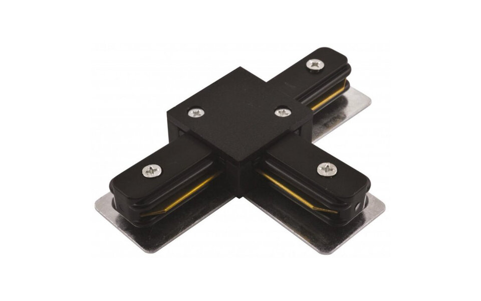 HLW LED Duurzame Zwarte Spanningsrail Doorverbinder T Koppeling voor LED Lamp & Vloerlamp