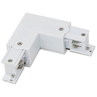 Power Rail Connector White - Corner L Coupling Left 3 Phase