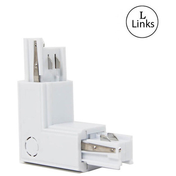 HLW LED Spanningsrail Doorverbinder Wit - 3 Fase Hoek L Koppeling Links met Beam Angle verstelbaar HLW LED Spanningsrail Doorverbinder Wit - 3 Fase Hoek L Koppeling Links met Beam Angle verstelbaar