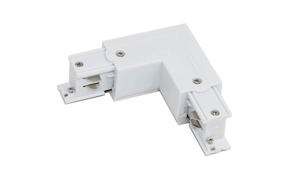 HLW LED LED Lamp White Floor Lamp with Adjustable Beam Angle and Power Rail Corner L Connector Right